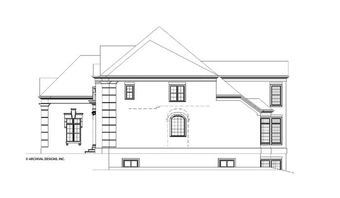 Lambay Manor House Plan - Elevation Right