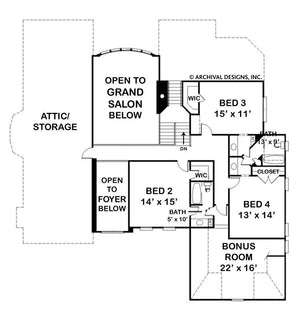 laurens house plan - archival designs house plans, floor plan
