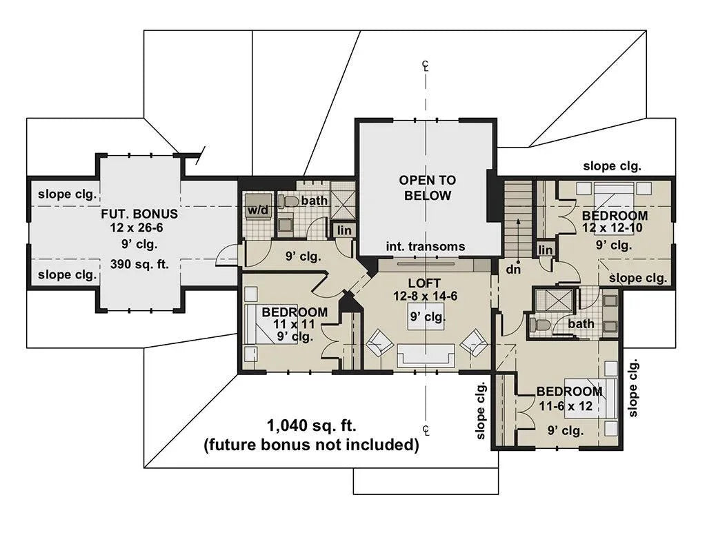 Lillydale House Plan - Archival Designs House Plans, floor plan