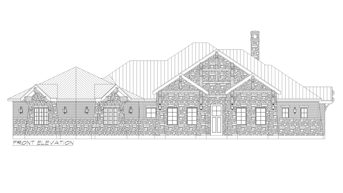 Midland House Plan - Front