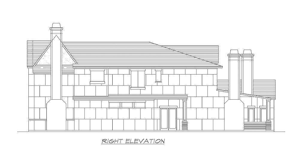 Madison Avenue House Plan - Right Elevation