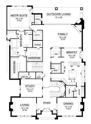 madison avenue house plan - archival designs house plans, floor plan