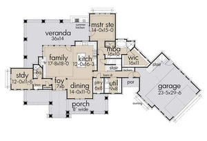 magnolia farm house plan - archival designs house plans, floor plan