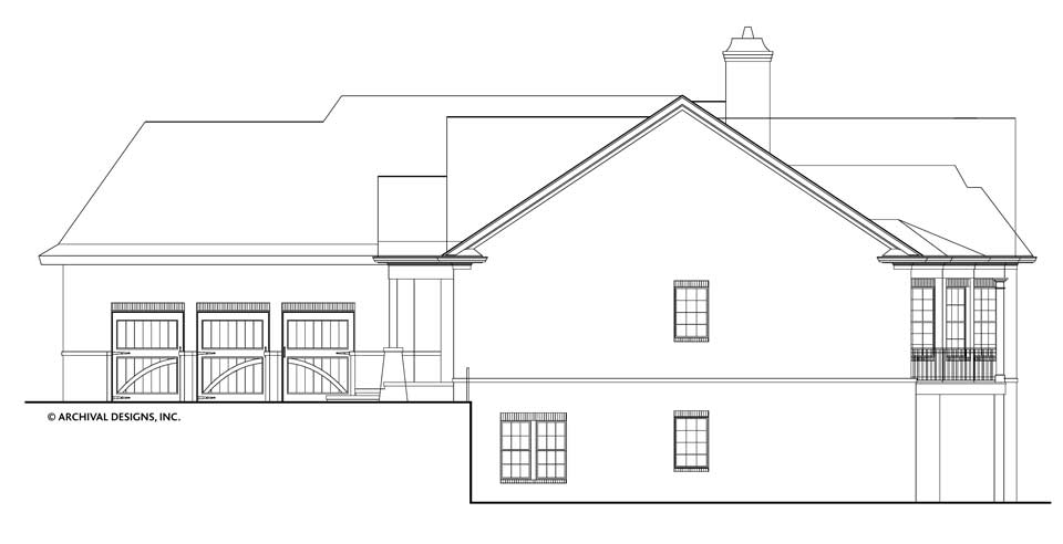 Mayberry Place House Plan - Right Elevation