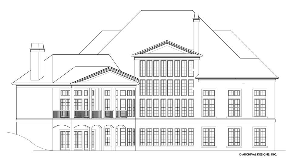 Mayerilla House Plan - Elevation Rear