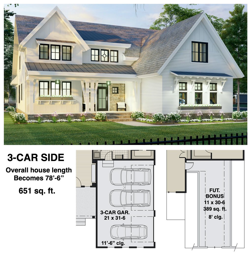 Middlebrook House Plan -3 Car Load