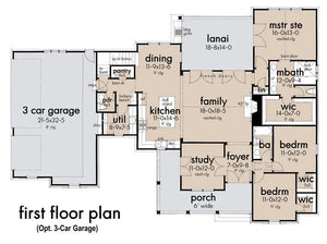 mill creek cottage house plan - archival designs house plans, floor plan