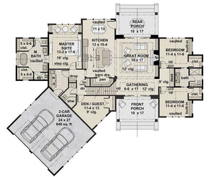 misty grove house plan - archival designs house plans, floor plan