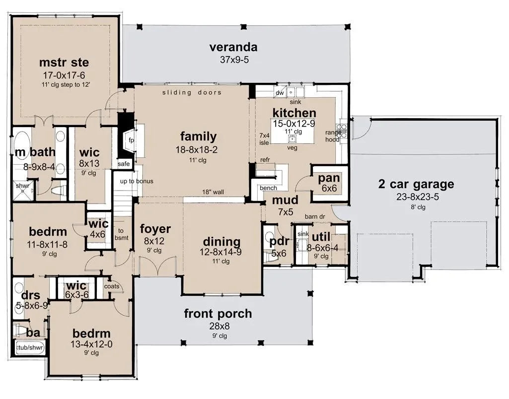 Mount Juliet House Plan - Archival Designs House Plans, floor plan