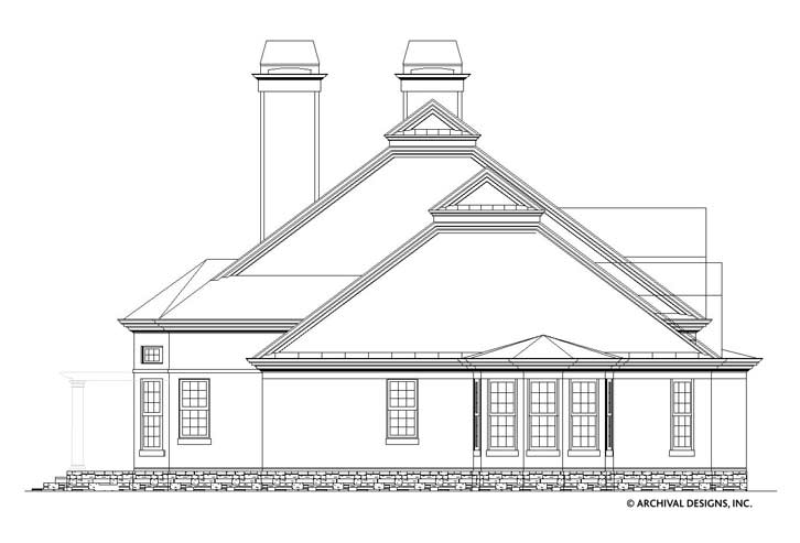 Nantucket House Plan - Elevation Left