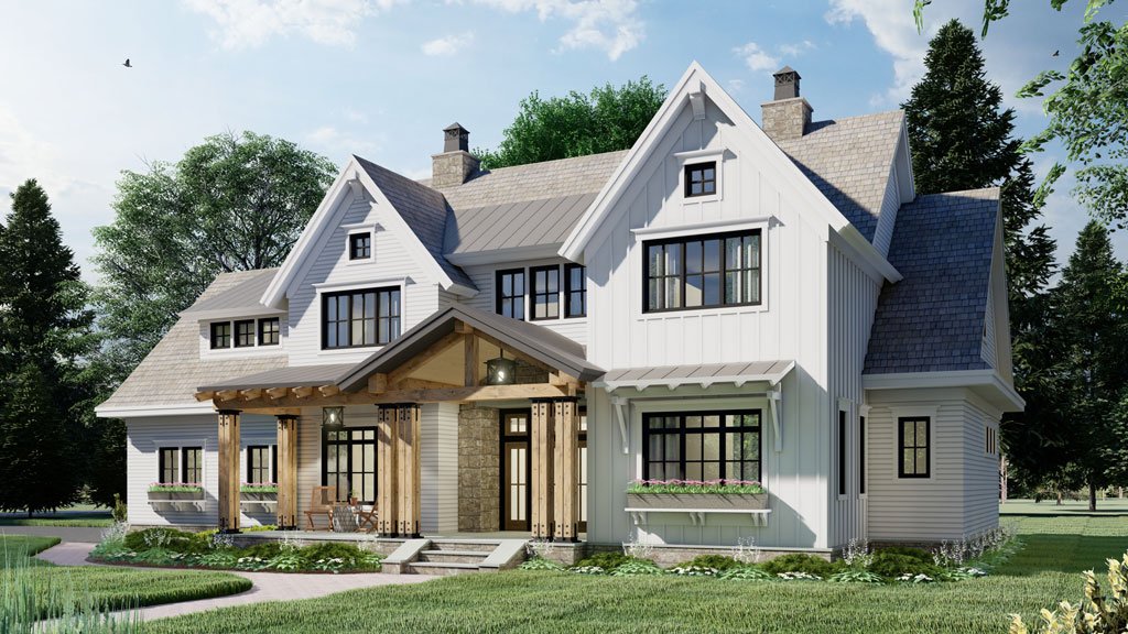 The Pebble Creek House Plan - Front Elevation Right