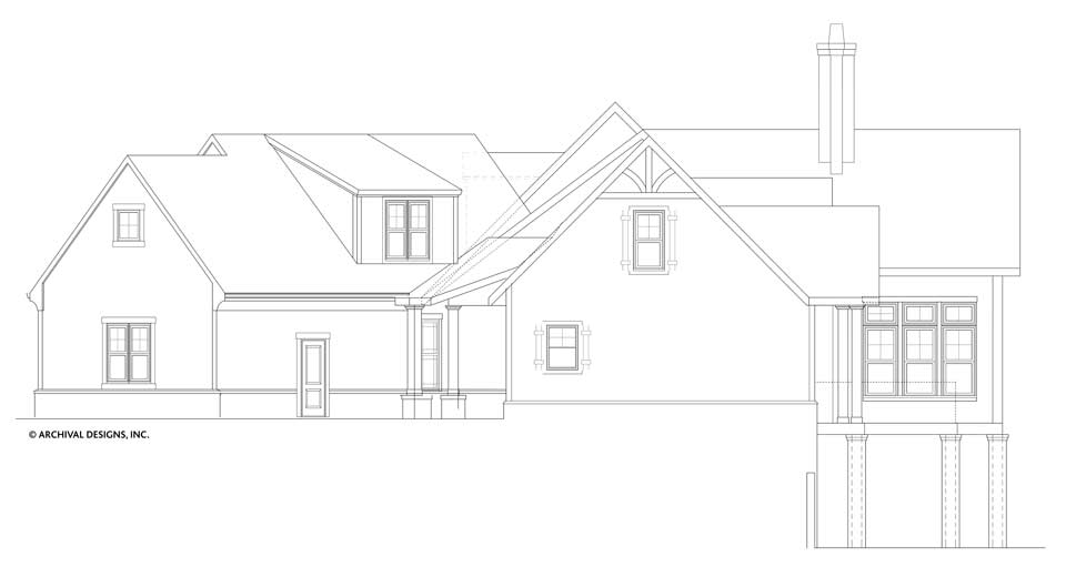 Pepperwood Place House Plan-Elevation Right 