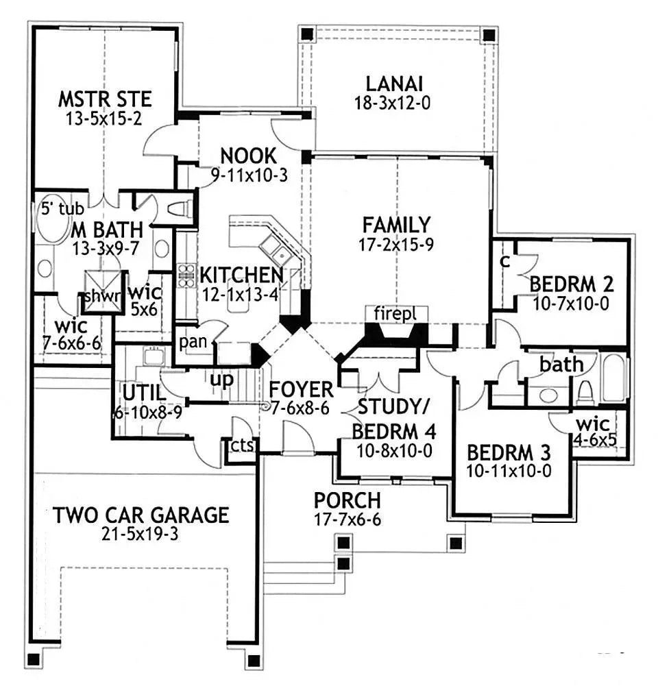 Piccolo Favorevole House Plan - Archival Designs House Plans, floor plan