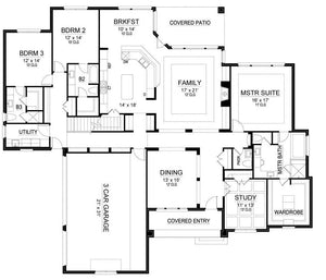 pine bluff house plan - archival designs house plans, floor plan