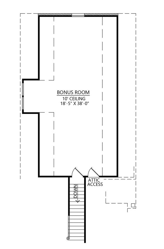 Royal Oaks House Plan Floor Plan - Bonus Floor