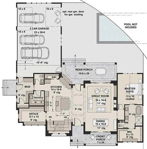 prairie fields house plan - archival designs house plans, floor plan