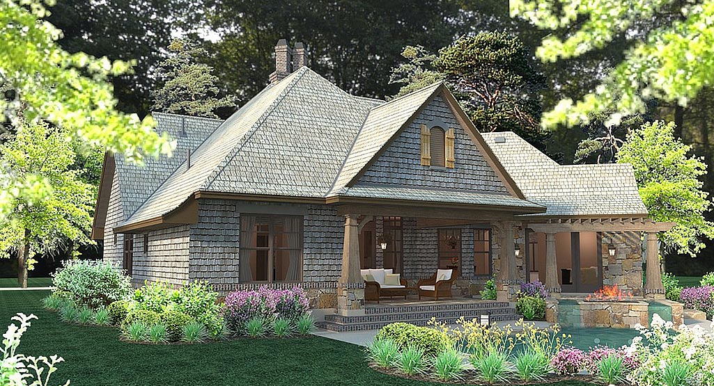 Reconnaissante Cottage House Plan - Rear