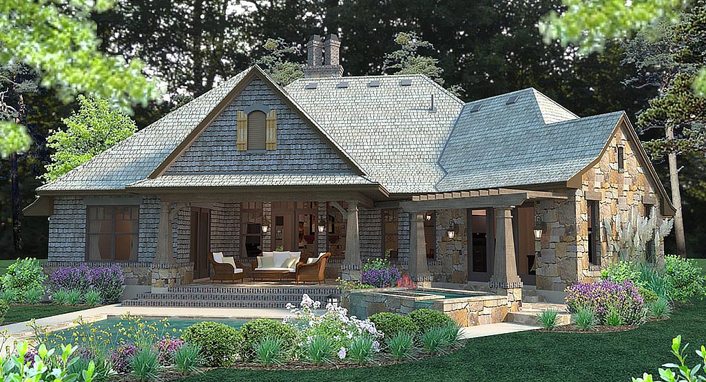Reconnaissante Cottage House Plan - Rear