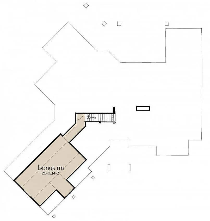 Reconnaissante Cottage House Plan - Archival Designs House Plans, floor plan