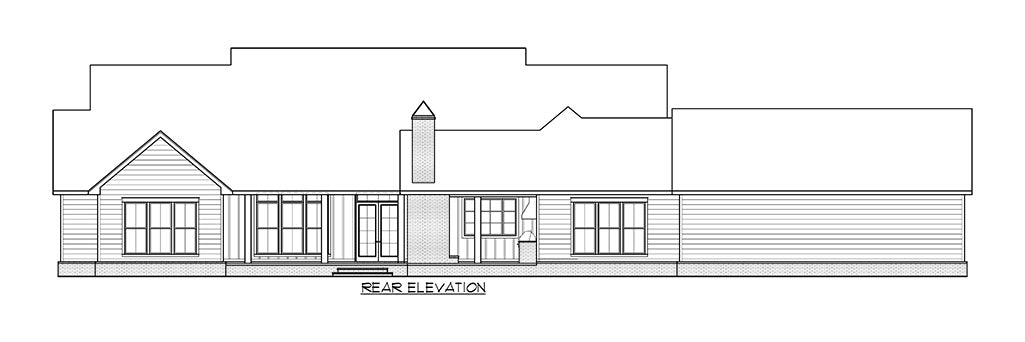 Richmond Hill House Plan - Elevation Rear