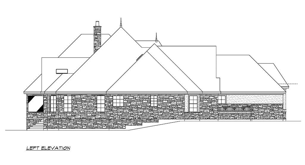 Rivenbark House Plan - Elevation Left