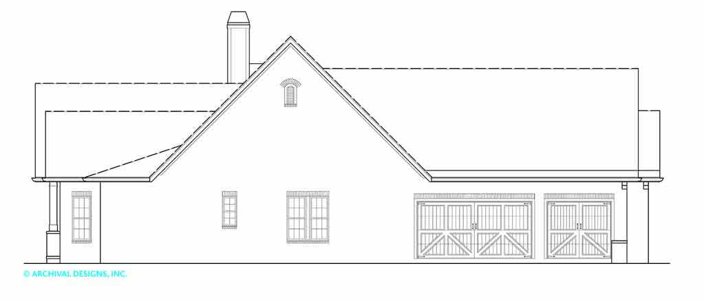 Rosie Ranch House Plans - Elevation Left