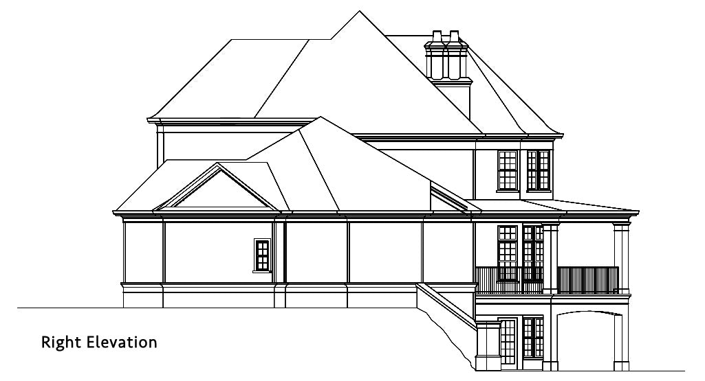 Salem Place House Plan - Elevation Right