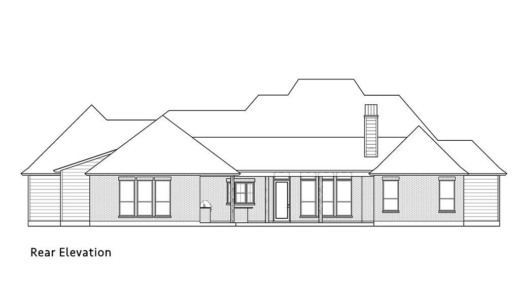 Sandy Ridge Elevation Rear House Plan