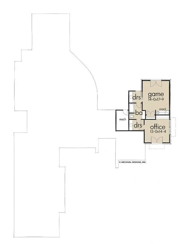 Santa Catalina House Plan - Archival Designs House Plans, floor plan