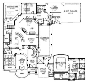 santorini house plan - archival designs house plans, floor plan