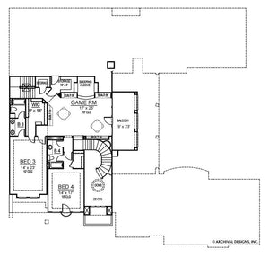santorini house plan - archival designs house plans, floor plan