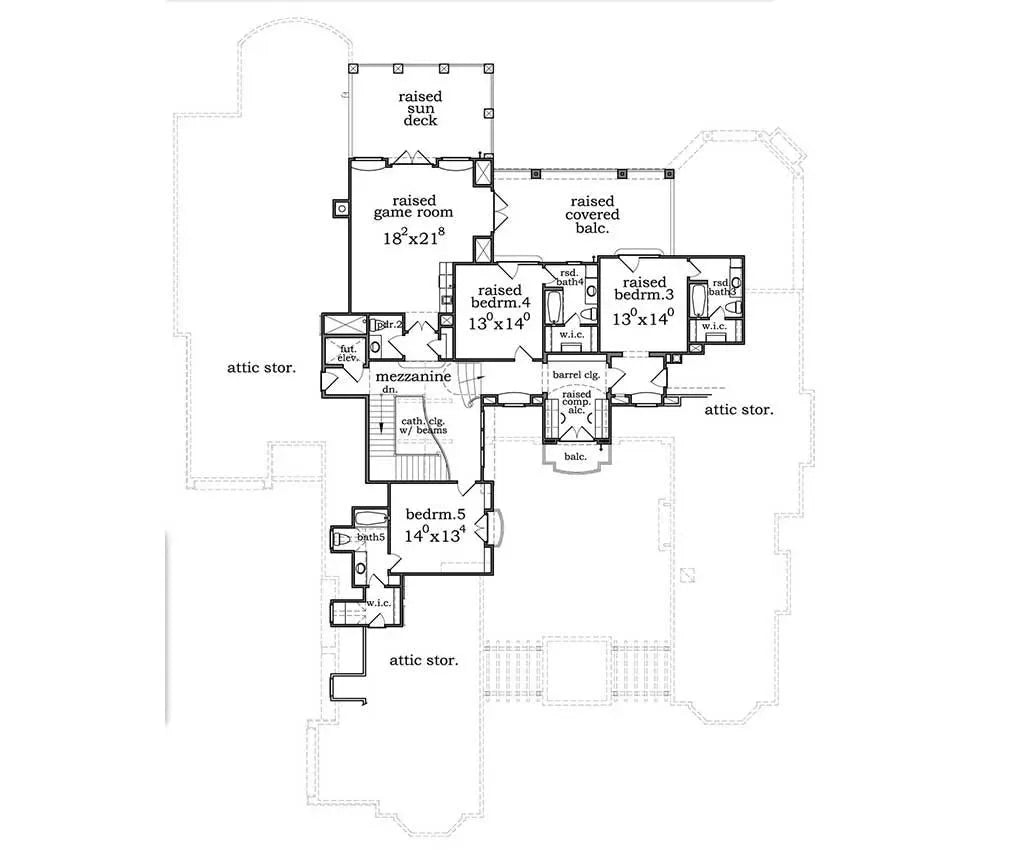 Savenay House Plan - Archival Designs House Plans, floor plan