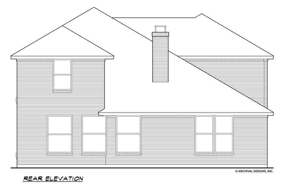 Shoals House Plan - Elevation Rear