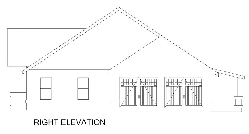 Skyway House Plan - Elevation Right