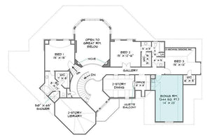 stone pond house plan - archival designs house plans, floor plan