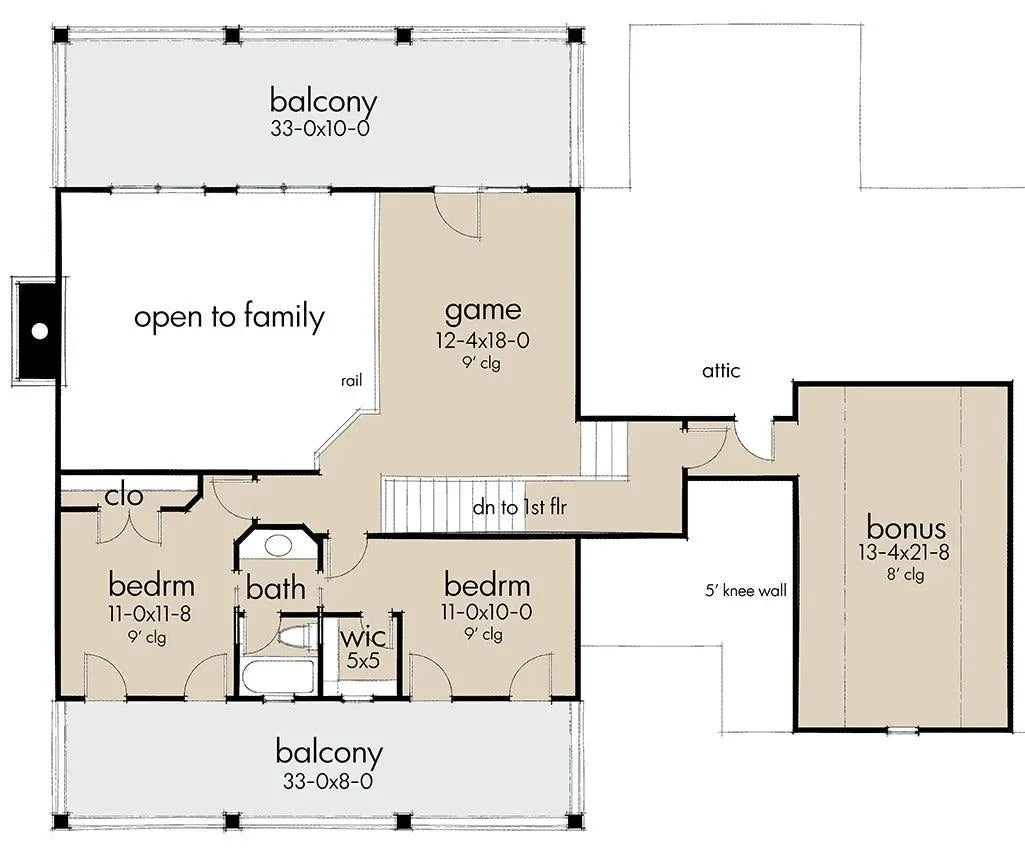 Stonewall House Plan - Archival Designs House Plans, floor plan