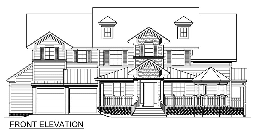 Summerhill Lane Elevation House Plan Front 