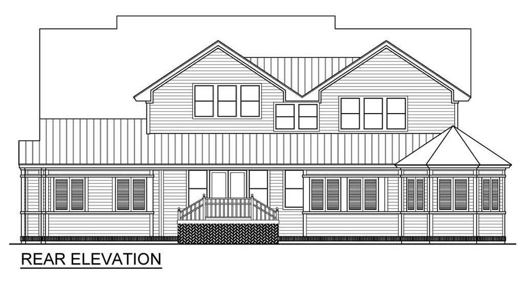 Summerhill Lane Elevation Rear House Plan 