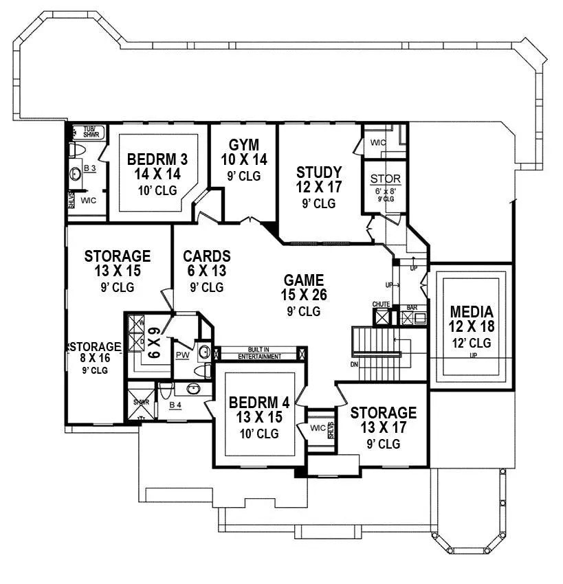 Summerhill Lane House Plan - Archival Designs House Plans, floor plan