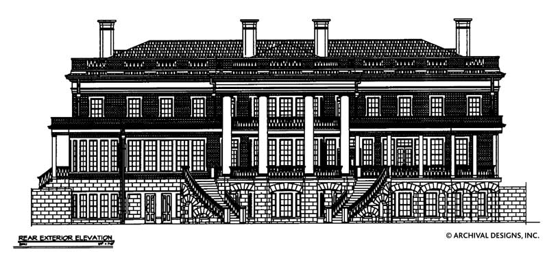 Sussex House Plan - Elevation Rear
