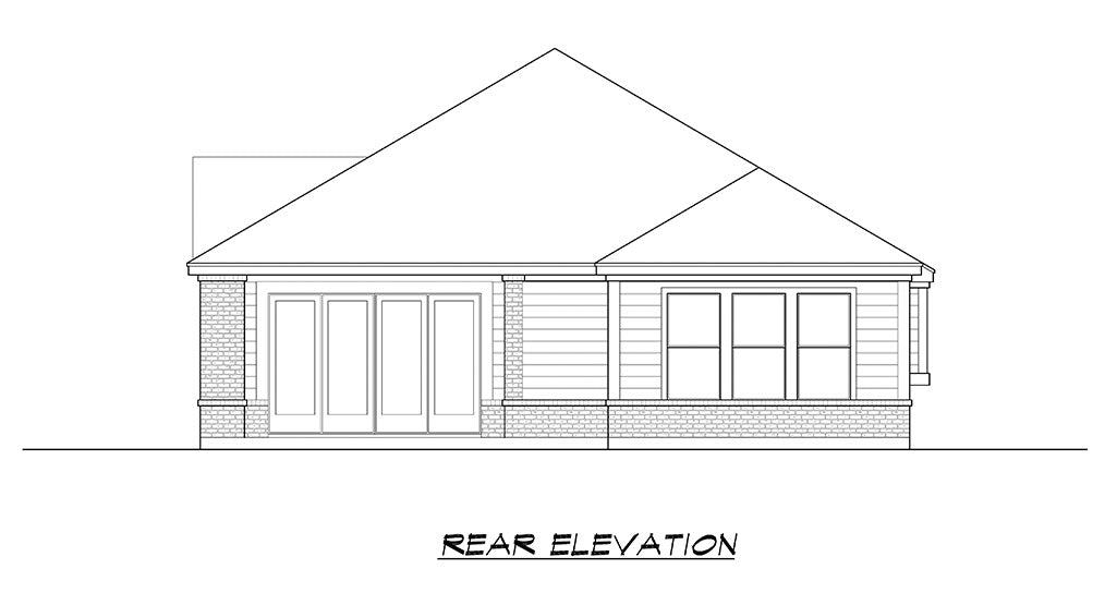 Tallahassee House Plan - Elevation Rear