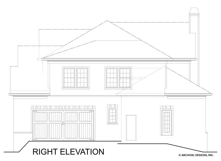 Tillman Falls House Plan - Right Elevation