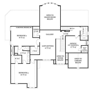 tulip hill house plan - archival designs house plans, floor plan