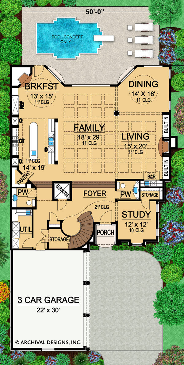Vayres House Plan House Plan - Main