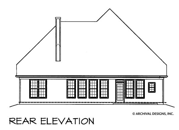 Vidalia House Plan - Elevation Rear