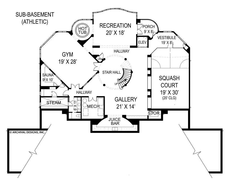 Villa Capri House Plan - Archival Designs House Plans, floor plan