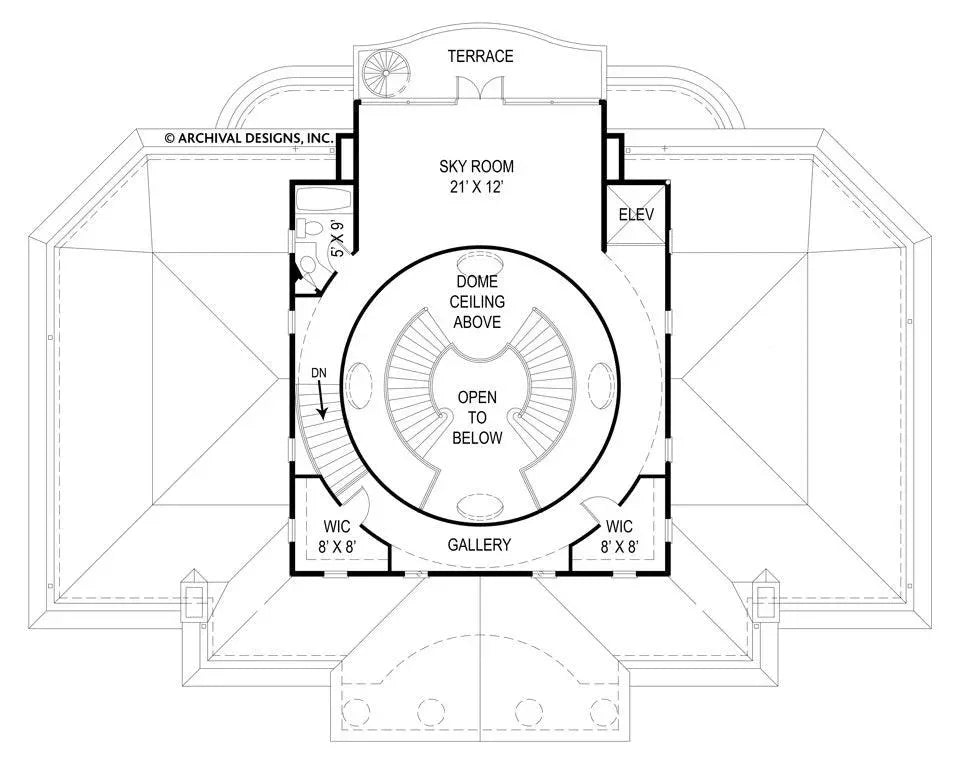 Villa Capri House Plan - Archival Designs House Plans, floor plan
