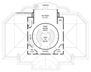 villa capri house plan - archival designs house plans, floor plan