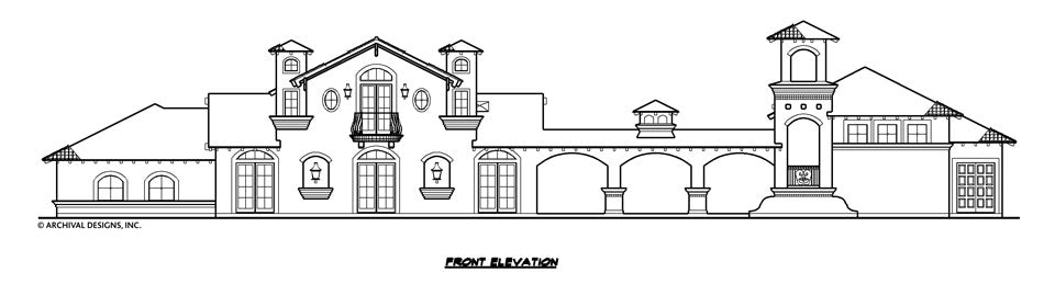Villa Di Vino House Plan - Elevation Front