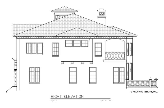 Villa Rivero House Plan - Elevation Right